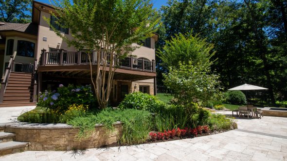 Shady Retreat Stone Patio and Plantings