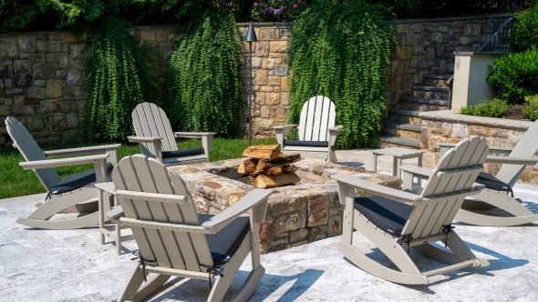 Bradgrove Stone Patio and Custom Fire Pit