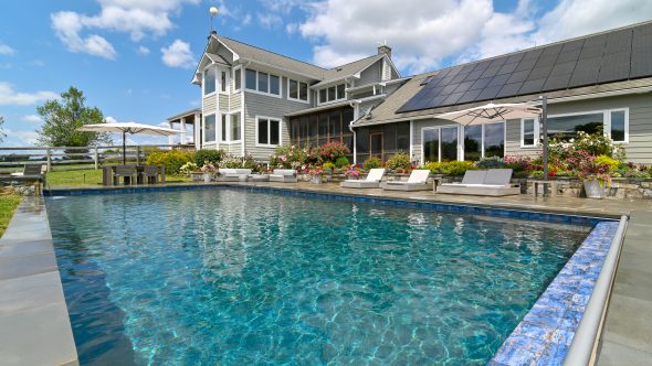 A Lovely Pastoral Setting Pool and Stone Patio